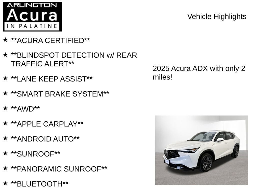 2025 Acura ADX w/A-Spec Package