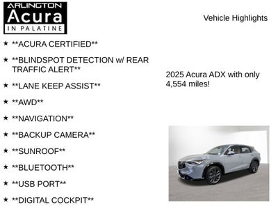 2025 Acura ADX w/A-Spec Package