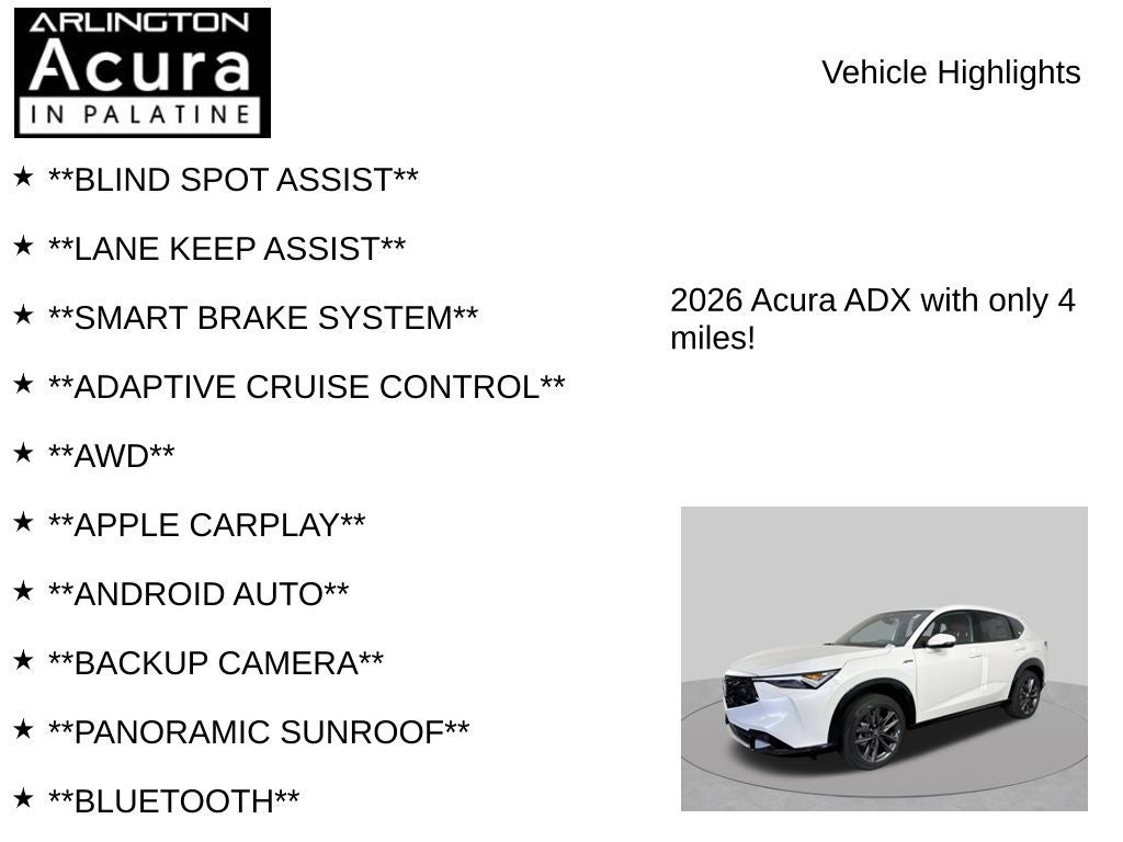 2026 Acura ADX A-Spec AWD