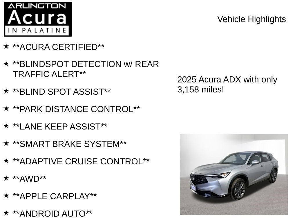 2025 Acura ADX AWD A-SPEC