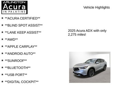 2025 Acura ADX w/A-Spec Package