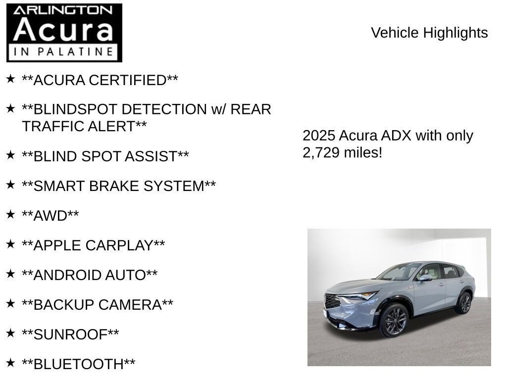 2025 Acura ADX AWD A-SPEC
