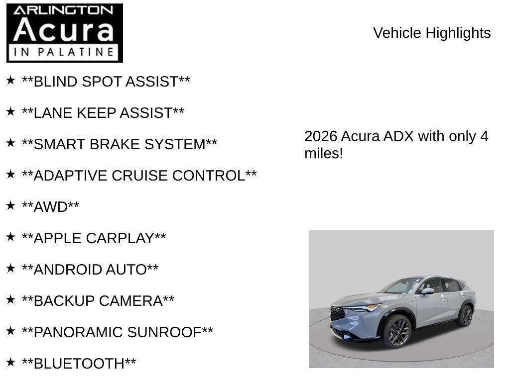 2026 Acura ADX A-Spec AWD