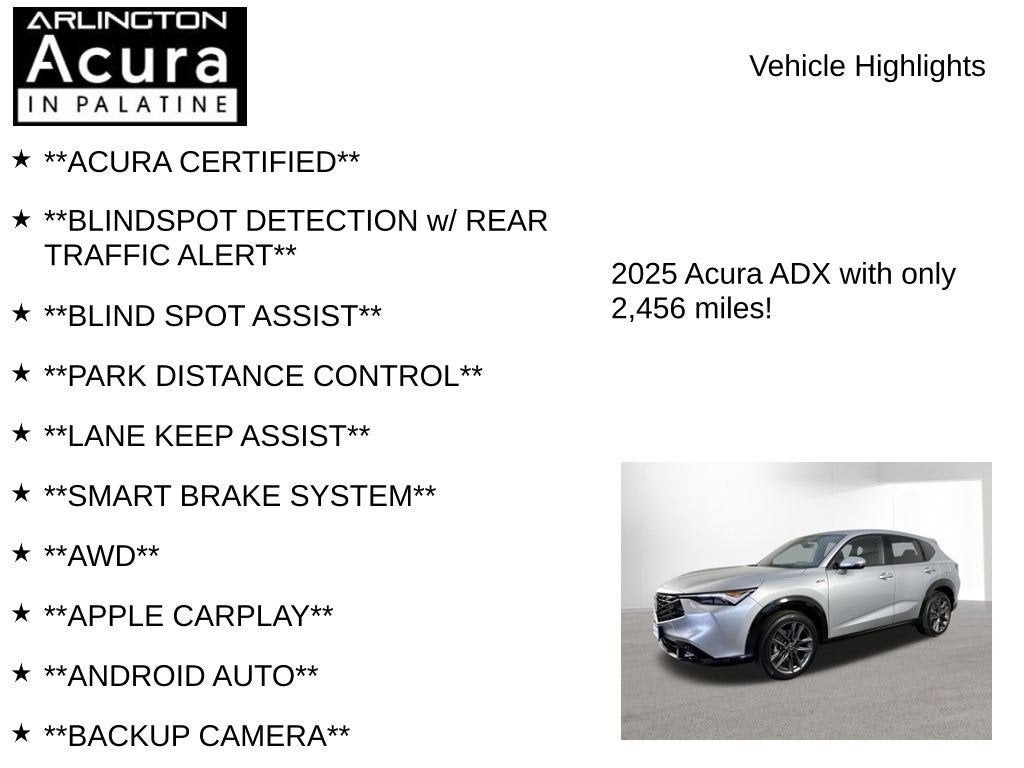 2025 Acura ADX AWD A-SPEC