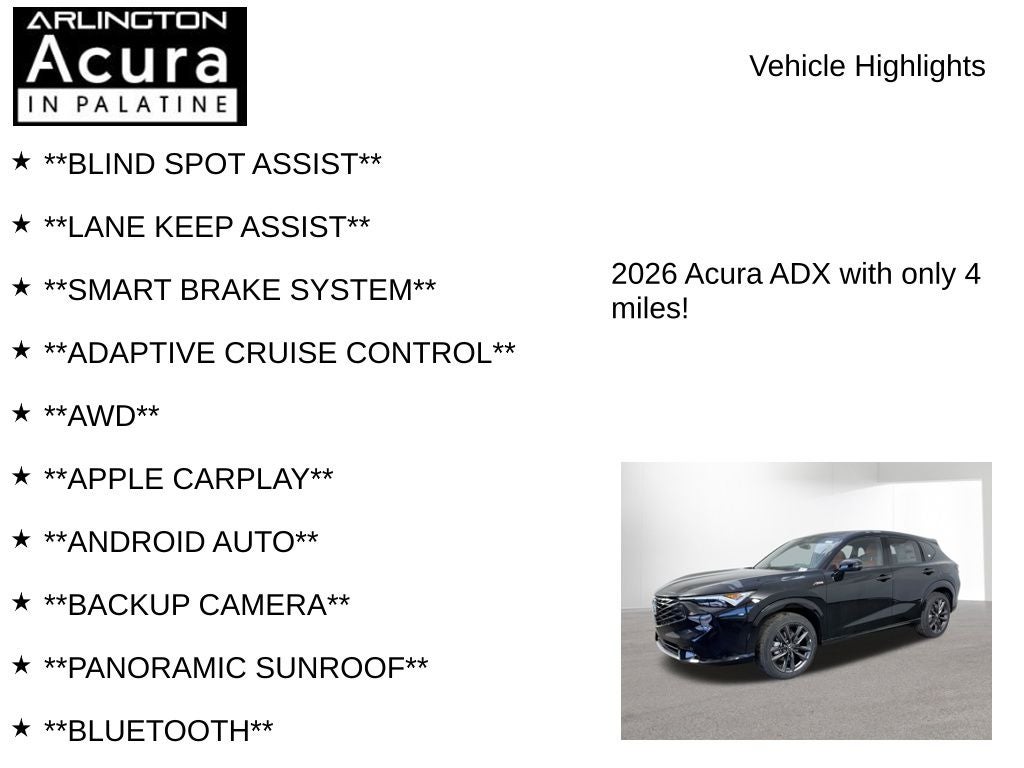 2026 Acura ADX w/A-Spec Package