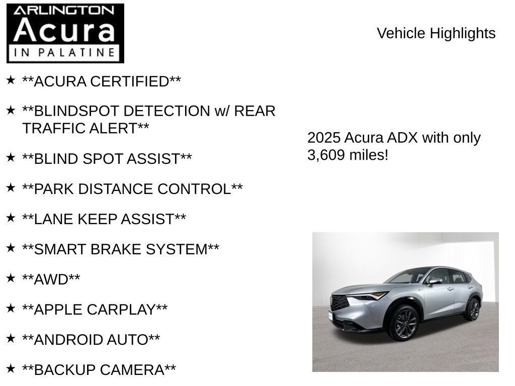 2025 Acura ADX AWD A-SPEC