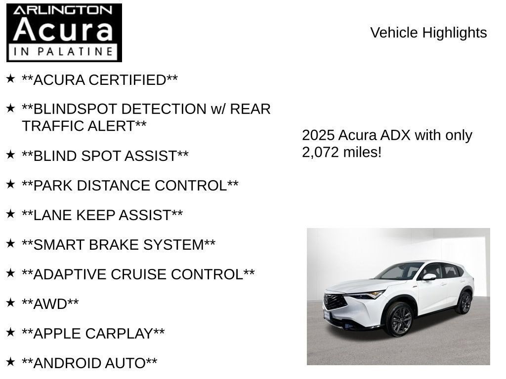 2025 Acura ADX AWD A-SPEC