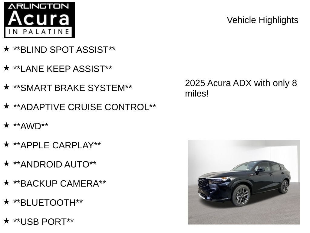 2025 Acura ADX AWD A-SPEC