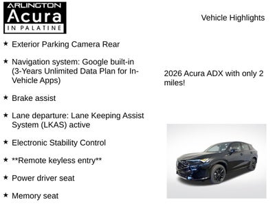 2026 Acura ADX A-Spec with Advance Package AWD