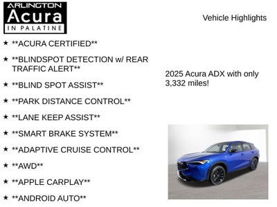 2025 Acura ADX AWD A-SPEC Advance