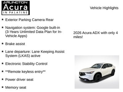 2026 Acura ADX A-Spec with Advance Package AWD