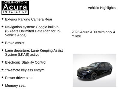 2026 Acura ADX A-Spec with Advance Package AWD