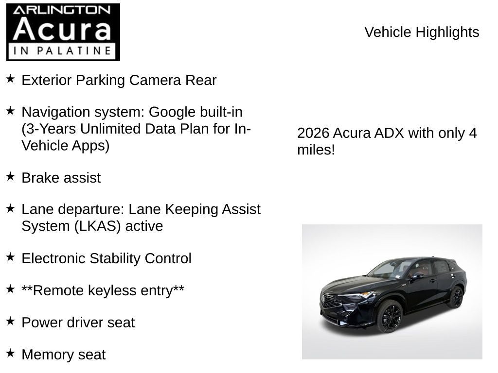 2026 Acura ADX A-Spec with Advance Package AWD
