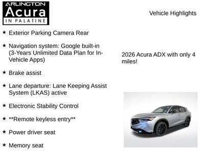 2026 Acura ADX A-Spec with Advance Package AWD