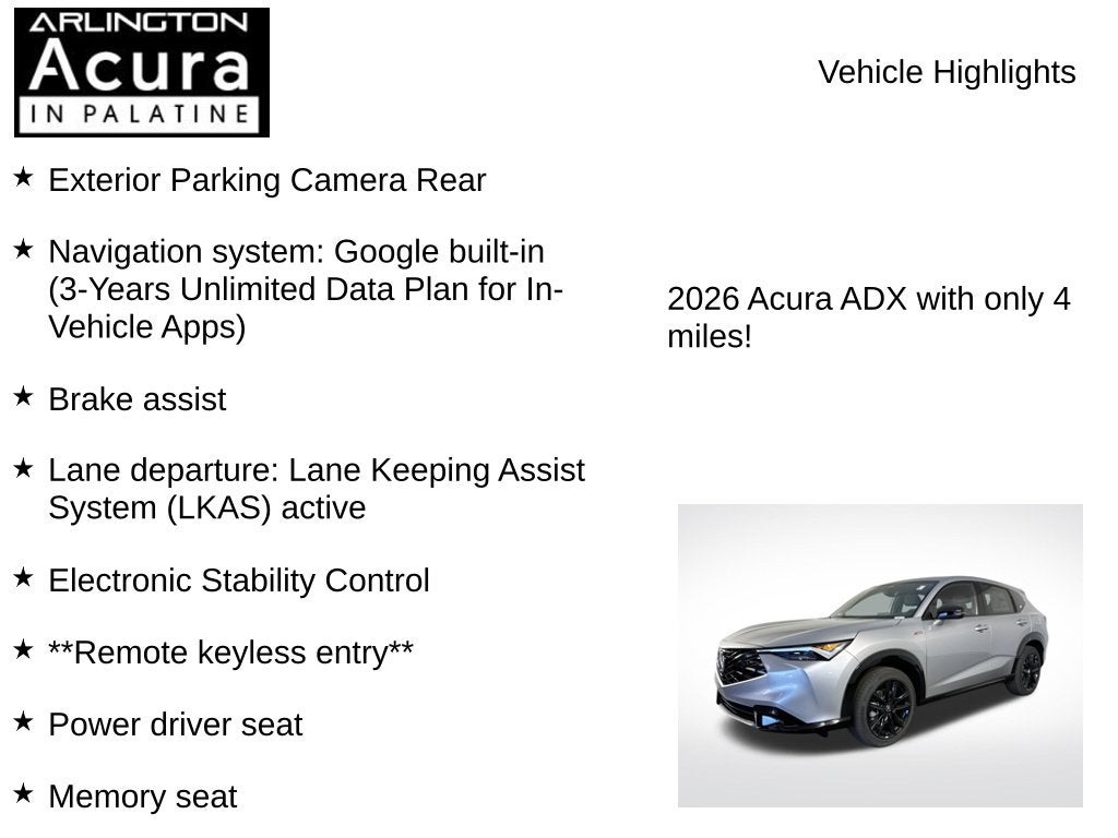 2026 Acura ADX A-Spec with Advance Package AWD