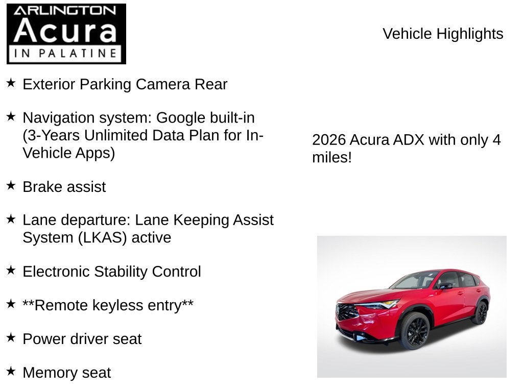 2026 Acura ADX A-Spec with Advance Package AWD