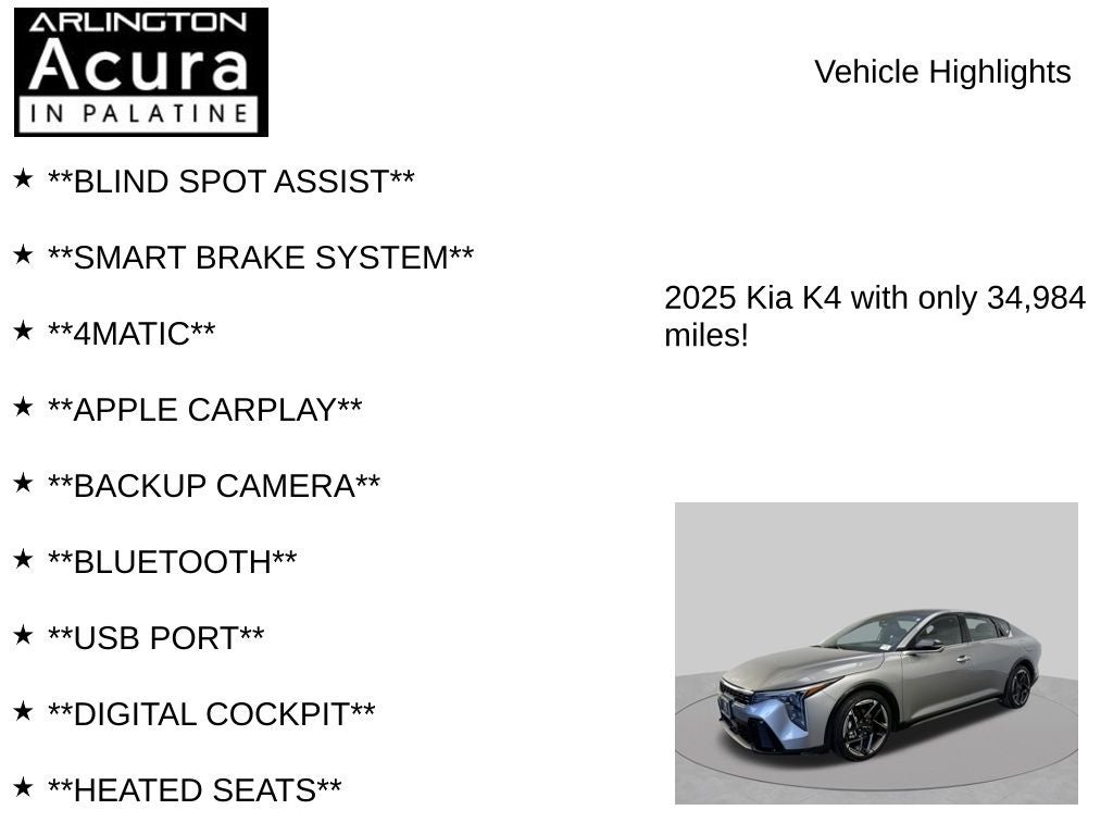 2025 Kia K4 GT-Line