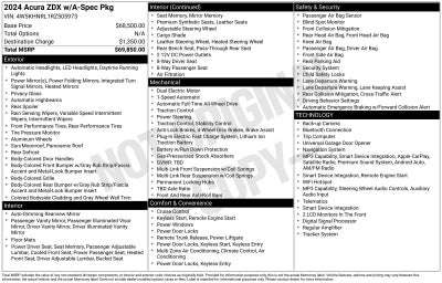 2024 Acura ZDX w/A-Spec Package