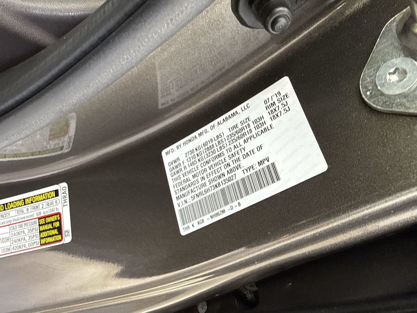2019 Honda Odyssey Base