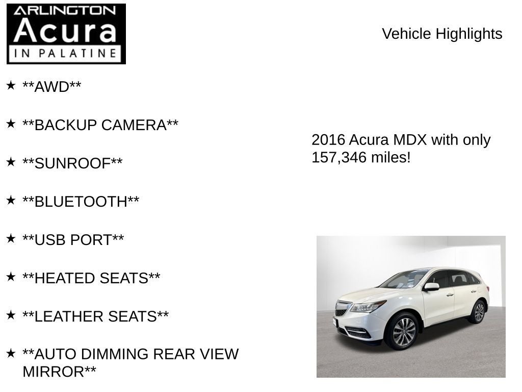 2016 Acura MDX Base