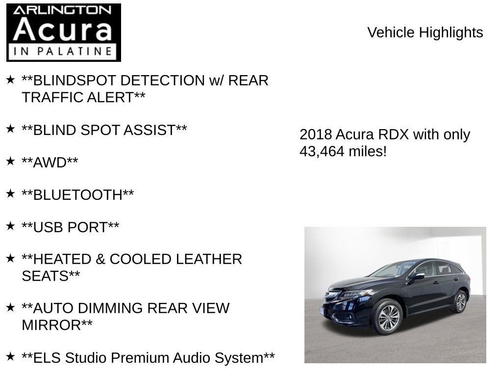 2018 Acura RDX AWD with Advance Package