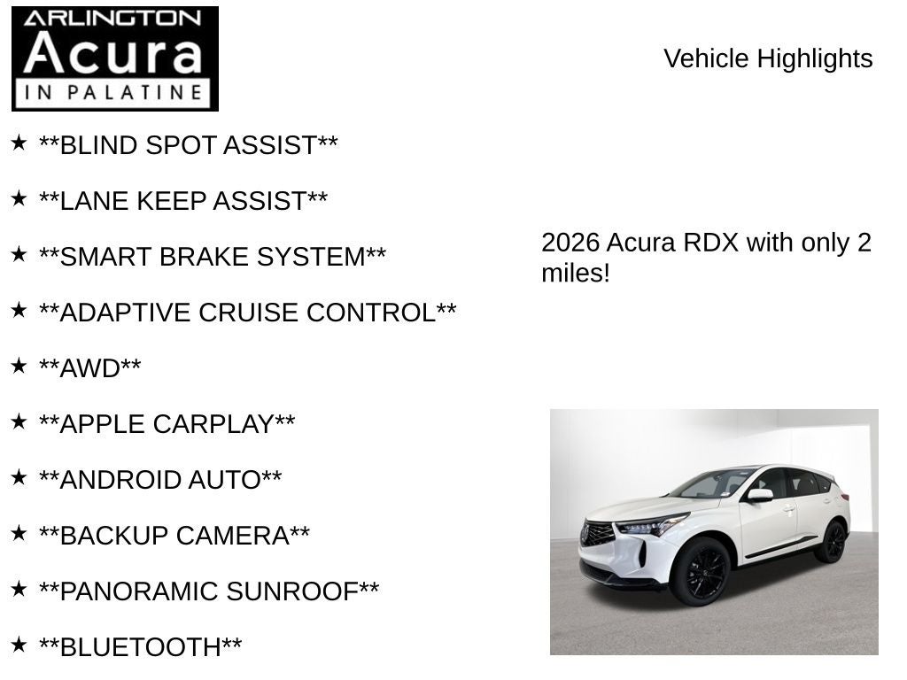 2026 Acura RDX SH-AWD