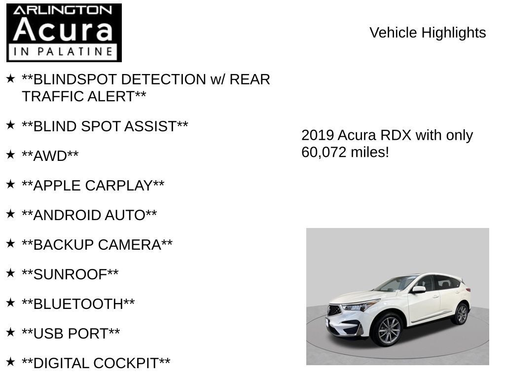 2019 Acura RDX w/Technology Pkg