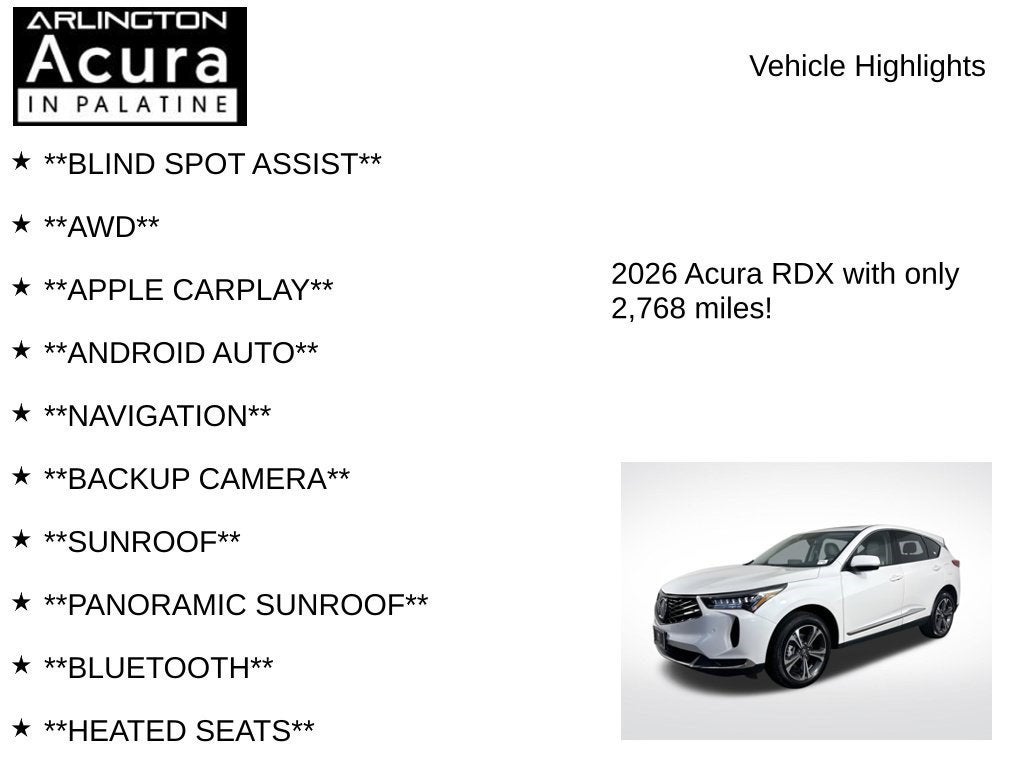 2026 Acura RDX SH-AWD with Technology Package