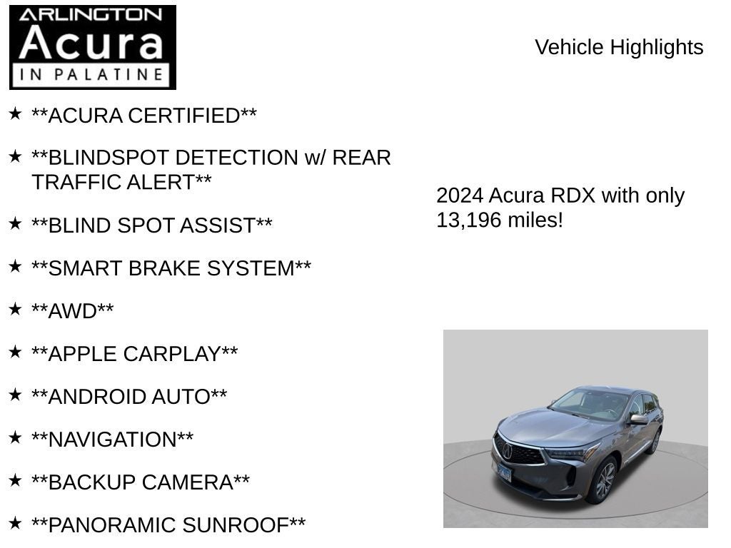 2024 Acura RDX w/Technology Package