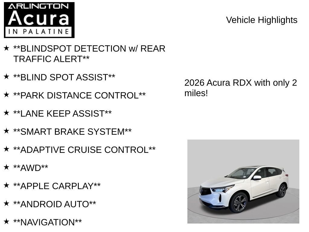 2026 Acura RDX SH-AWD with Technology Package