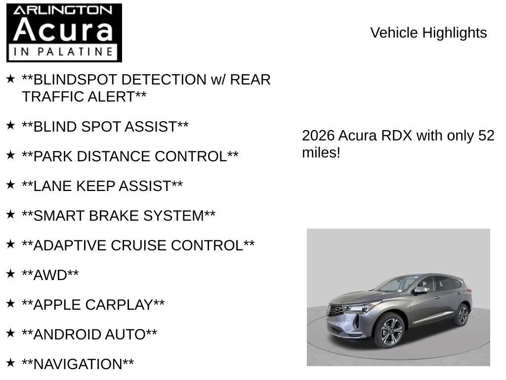 2026 Acura RDX w/Technology Package