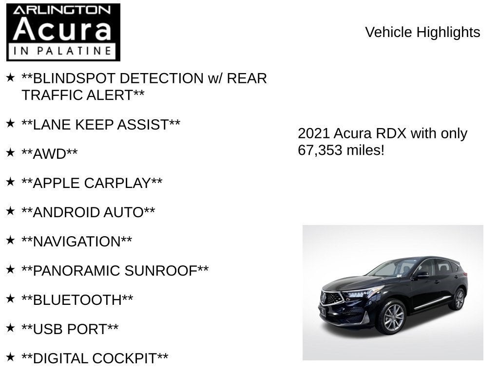 2021 Acura RDX SH-AWD with Technology Package