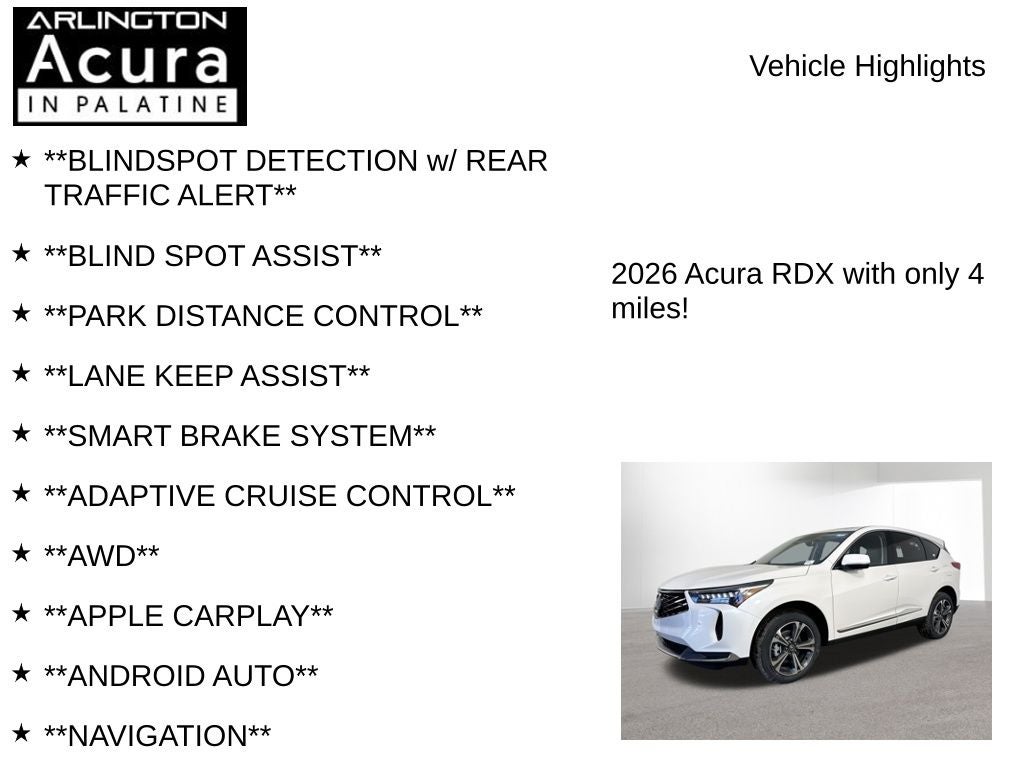 2026 Acura RDX SH-AWD with Technology Package
