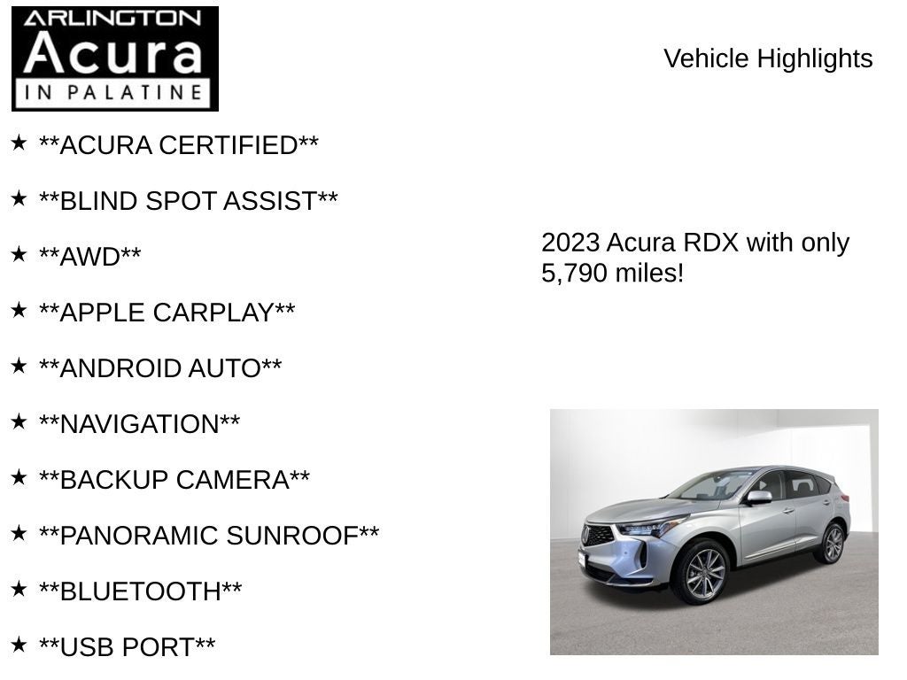 2023 Acura RDX w/Technology Package