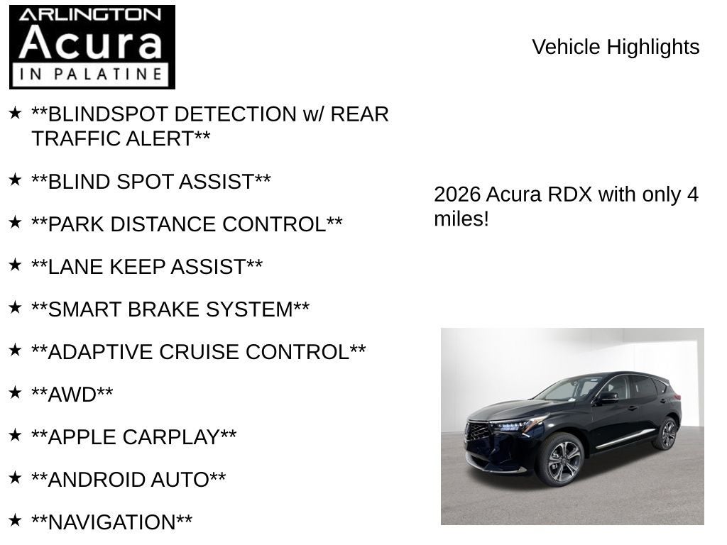 2026 Acura RDX w/Technology Package