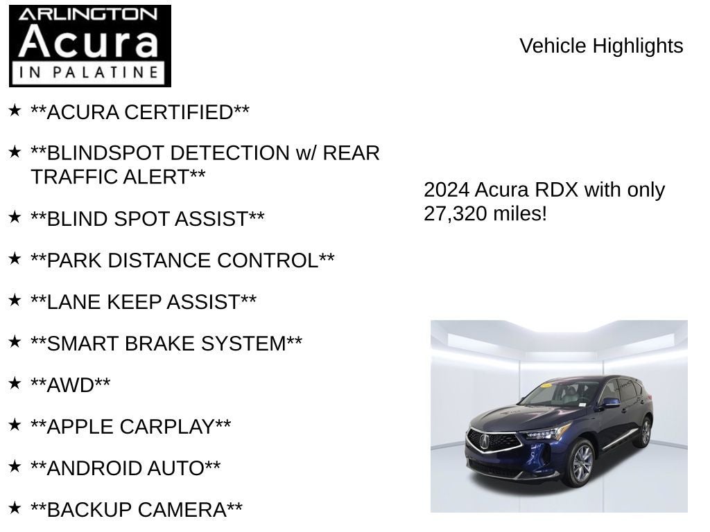 2024 Acura RDX w/Technology Package