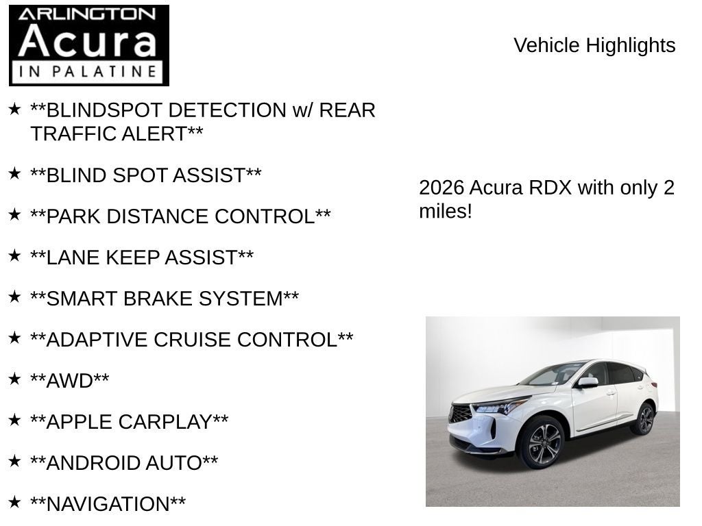 2026 Acura RDX SH-AWD with Technology Package