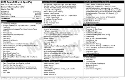 2026 Acura RDX w/A-Spec Package