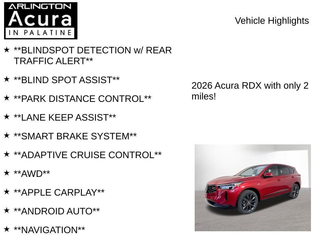 2026 Acura RDX SH-AWD A-Spec