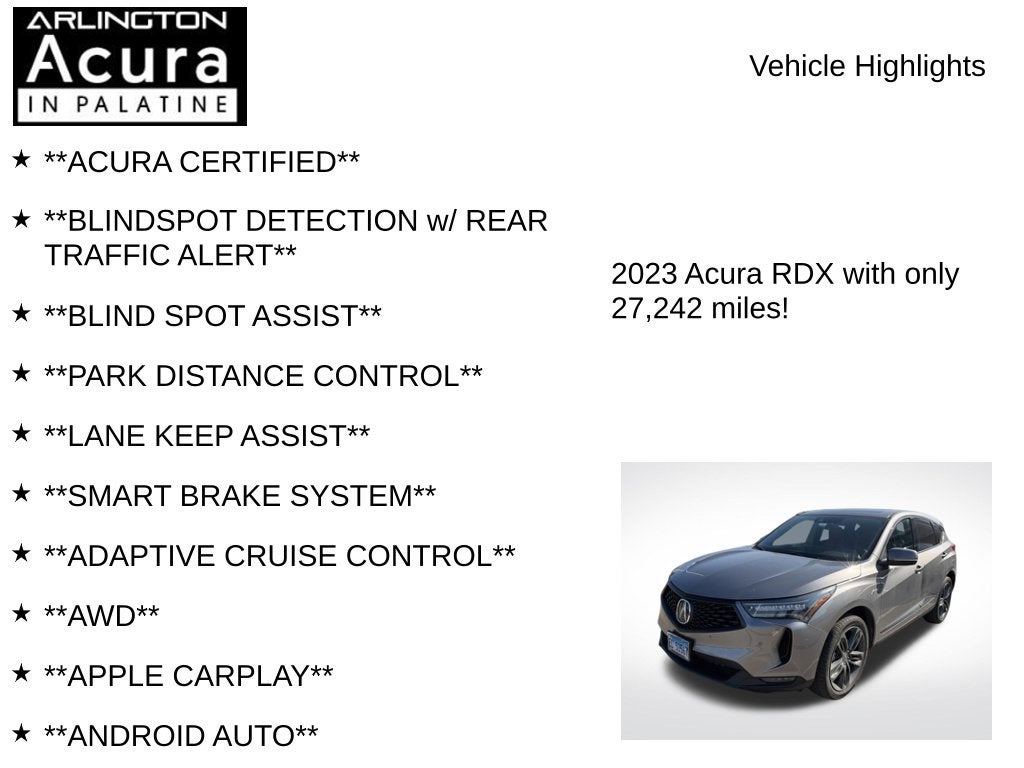 2023 Acura RDX w/A-Spec Package