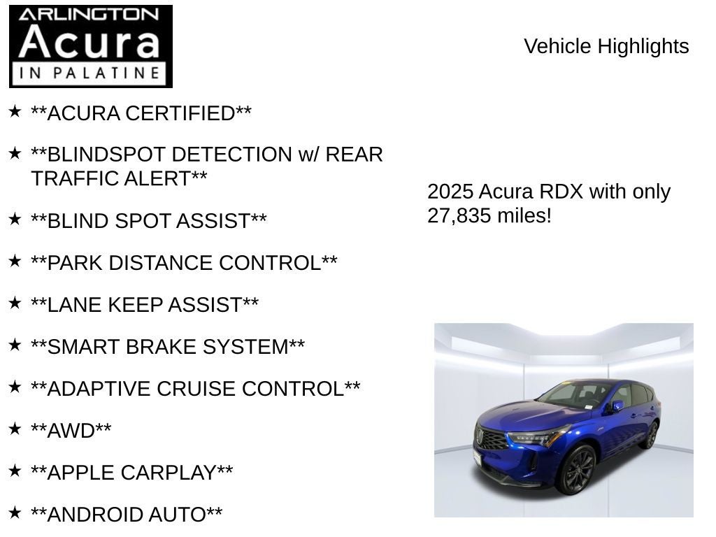 2025 Acura RDX w/A-Spec Package