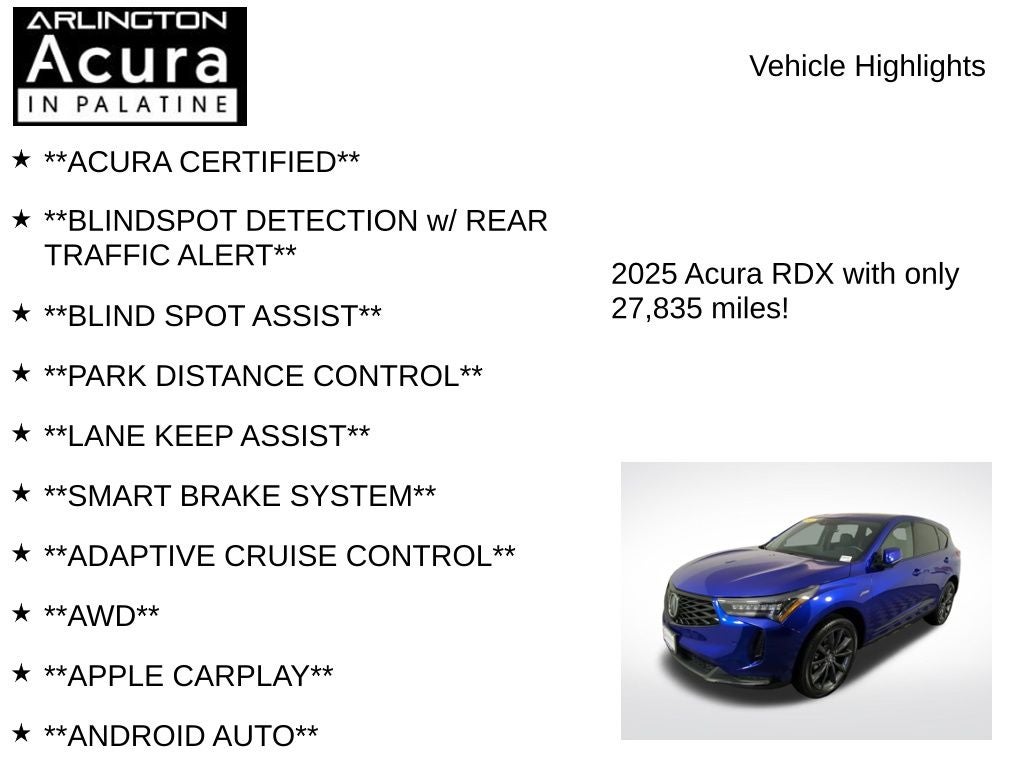 2025 Acura RDX w/A-Spec Package