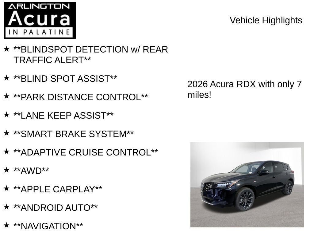 2026 Acura RDX w/A-Spec Package