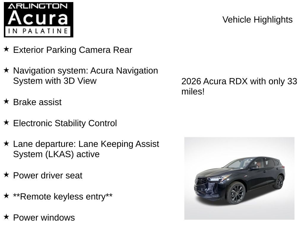 2026 Acura RDX SH-AWD A-Spec