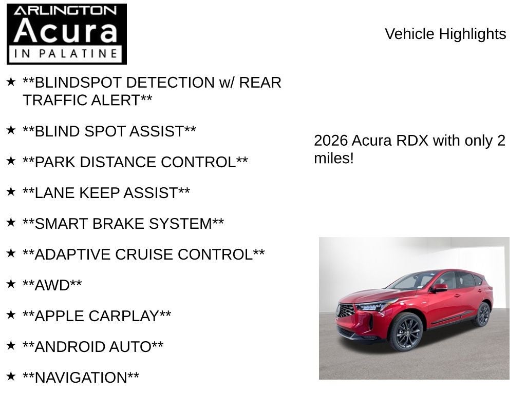 2026 Acura RDX SH-AWD A-Spec