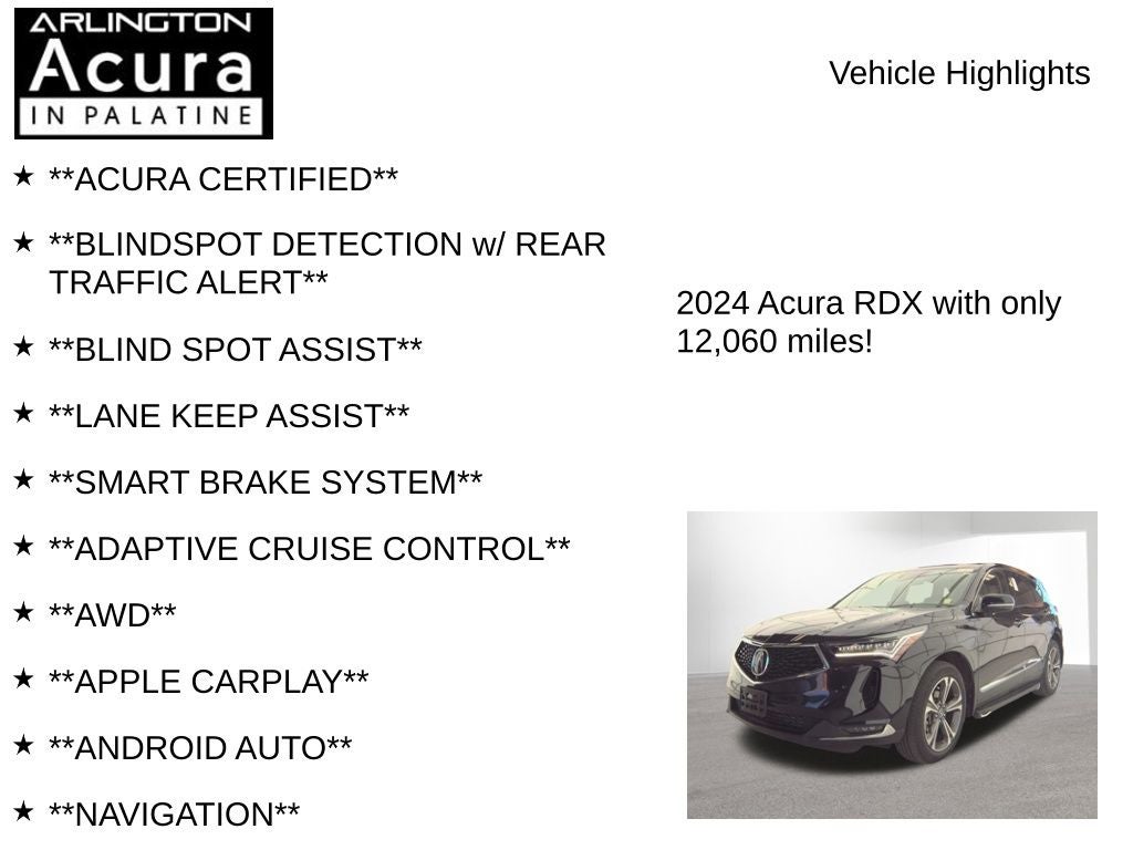 2024 Acura RDX w/Advance Package