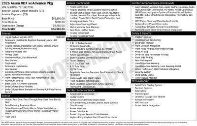 2026 Acura RDX SH-AWD with Advance Package
