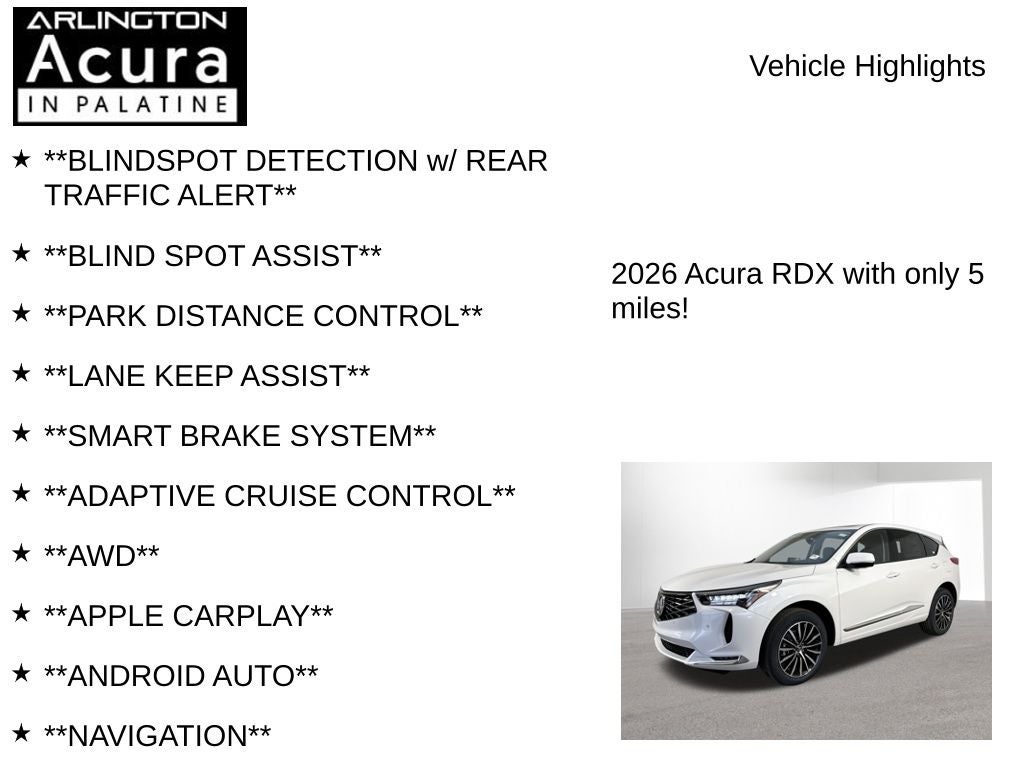 2026 Acura RDX SH-AWD with Advance Package