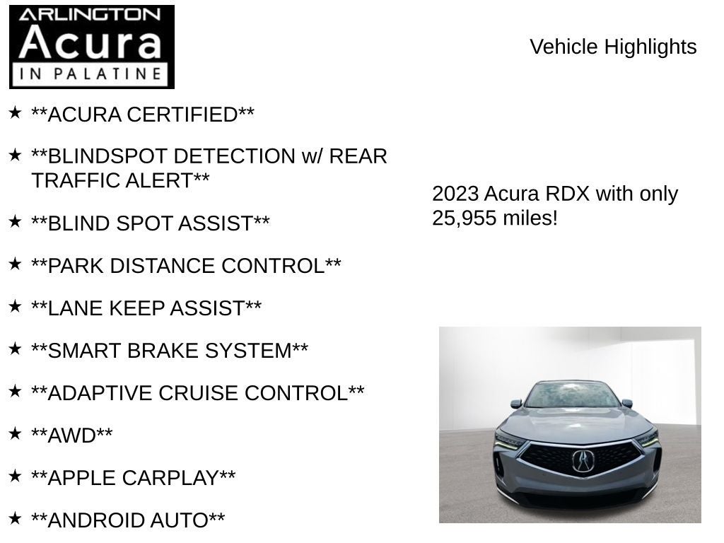 2023 Acura RDX w/Advance Package