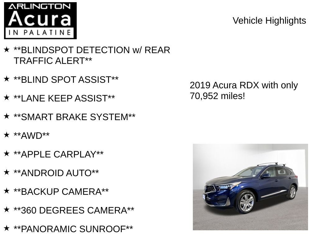 2019 Acura RDX SH-AWD with Advance Package